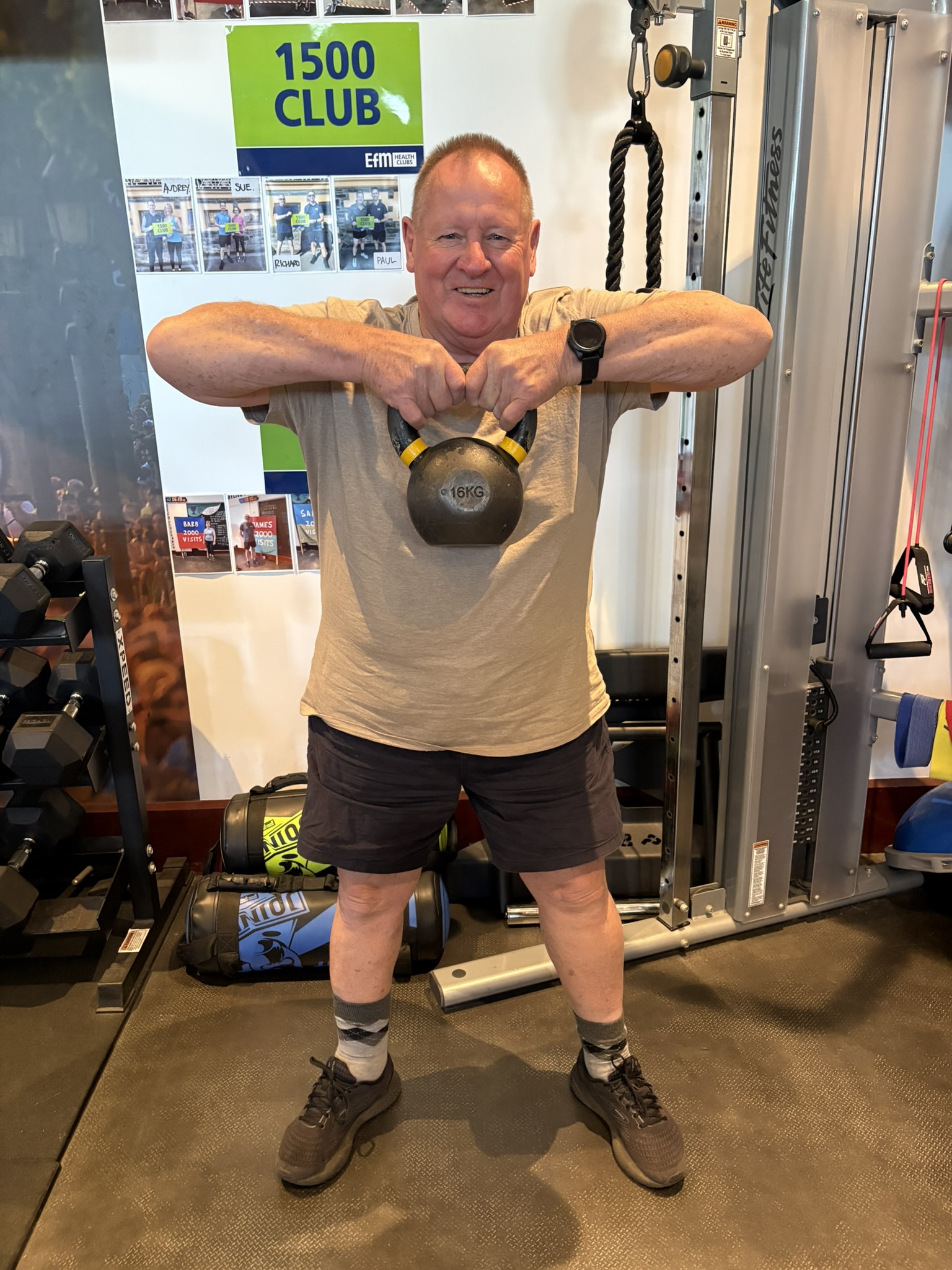 Phil working out at the Reclink Australia gym