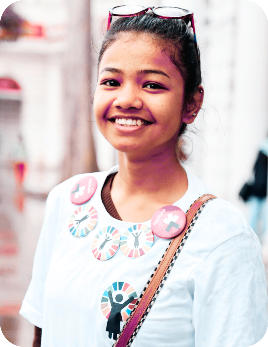 Young girl at rally