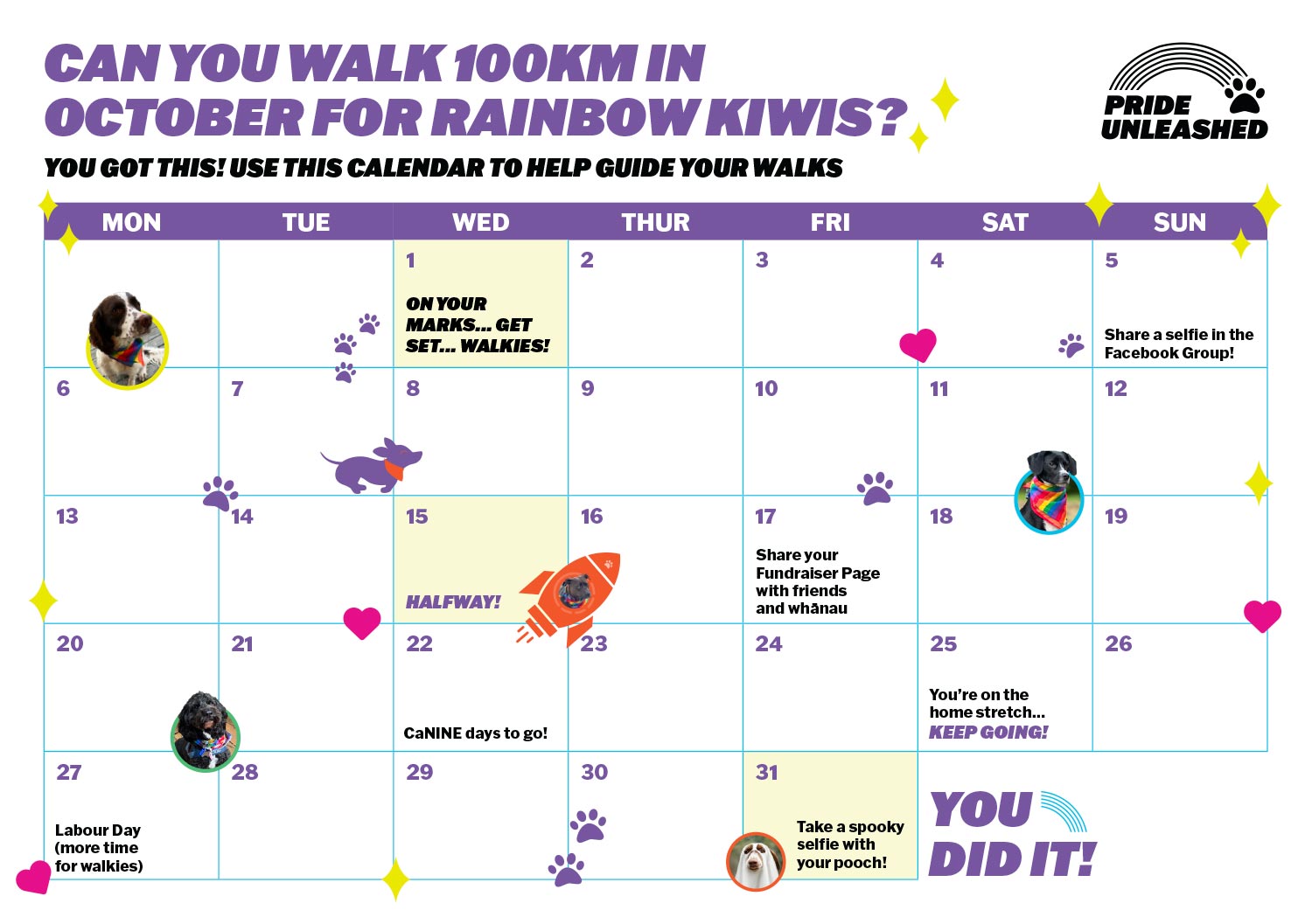 Pride Unleashed Calendar (October 2025)