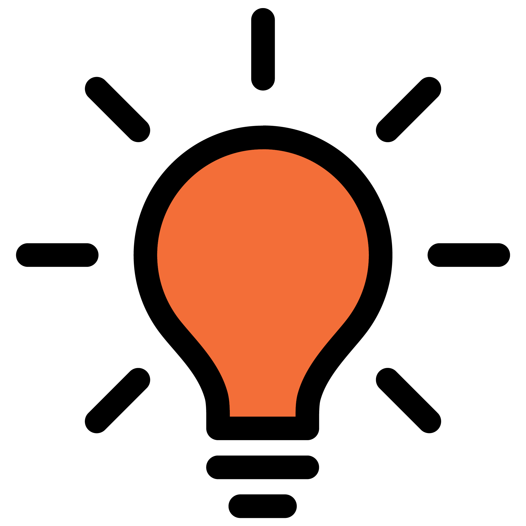 orange light bulb
