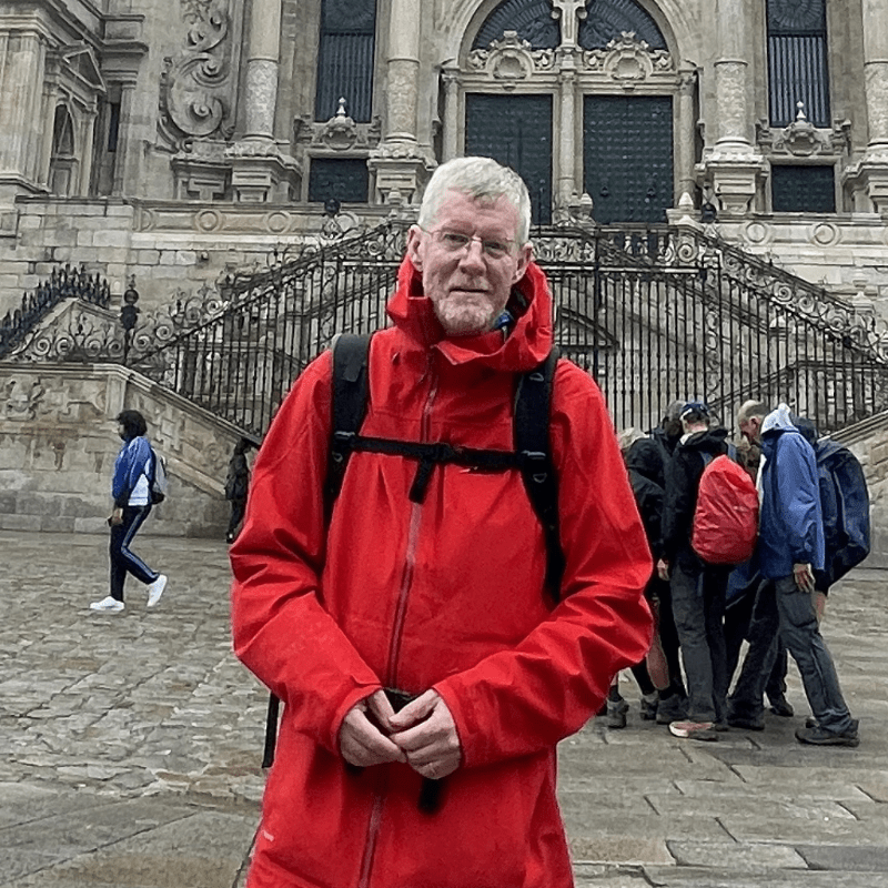 man red raincoat