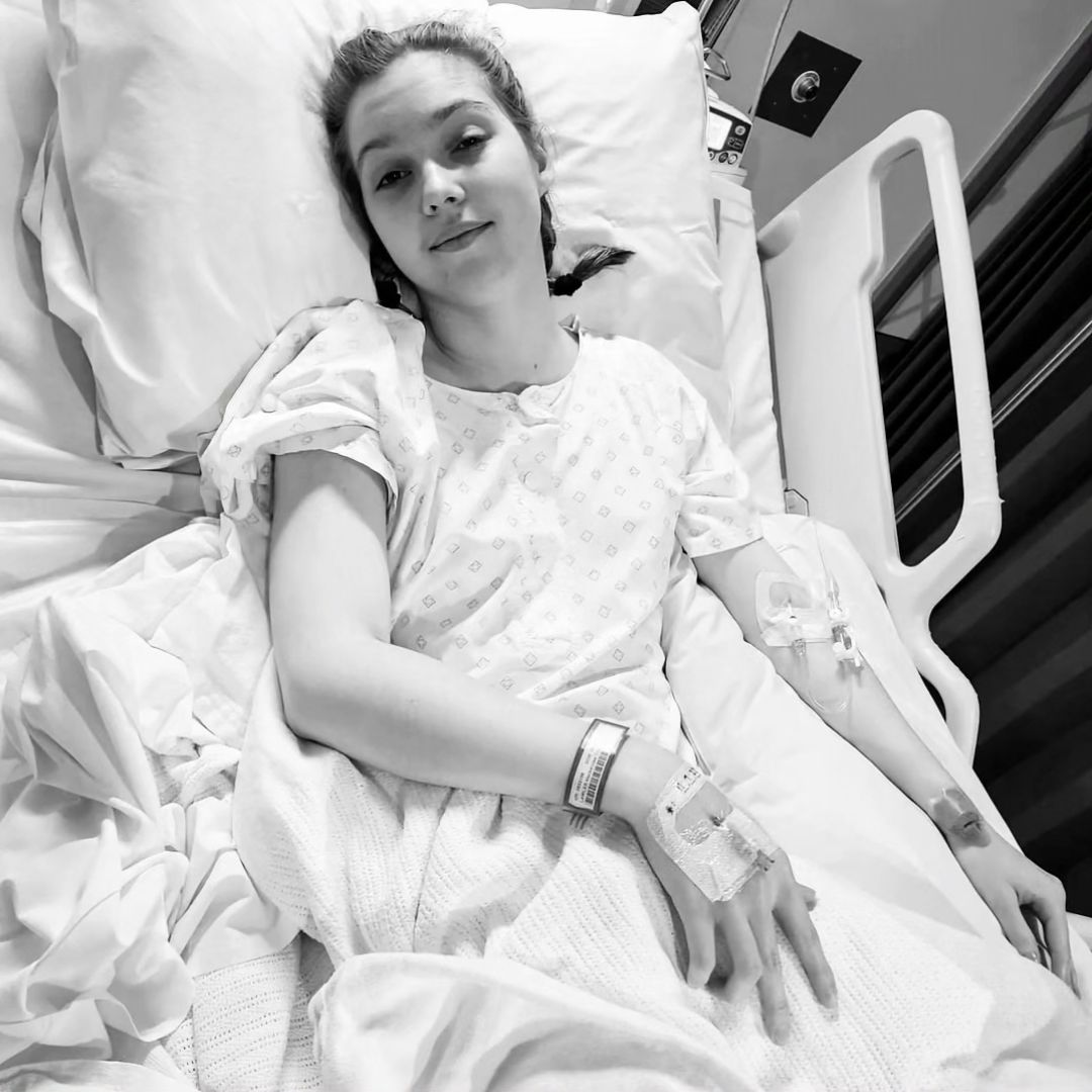 Mackie in hospital following knee surgery