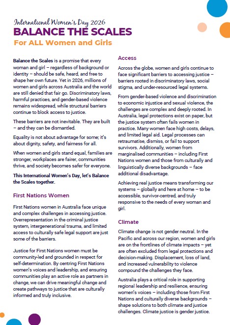 IWD 2026 Key Messages